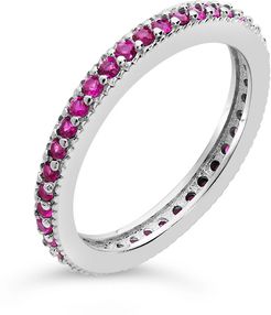Sterling Forever Silver CZ Eternity Ring