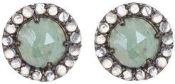 ADORNIA Fine Jewelry Silver 7.00 ct. tw. Gemstone Halo Earrings