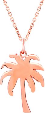 Gabi Rielle 14K Over Silver Palm Tree Necklace