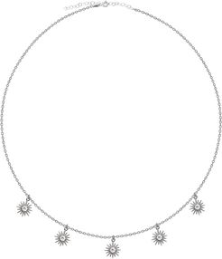 Gabi Rielle Silver CZ Dangling Sun Necklace