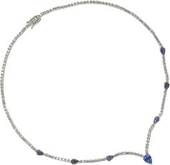 Suzy Levian 18K & Silver 8.02 ct. tw. Sapphire Necklace
