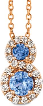 Le Vian 14K Rose Gold 0.63 ct. tw. Diamond & Sapphire Necklace