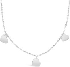 Sterling Forever Silver Heart Charm Necklace