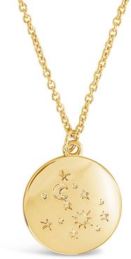 Sterling Forever 14K Plated Into the Night Celestial Pendant