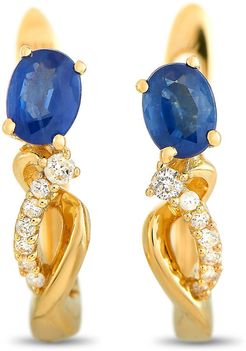 LB Exclusive 14K 0.72 ct. tw. Diamond & Sapphire Earrings