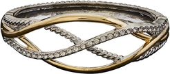 Juvell 18K Plated CZ Twisted Cable Bangle Bracelet