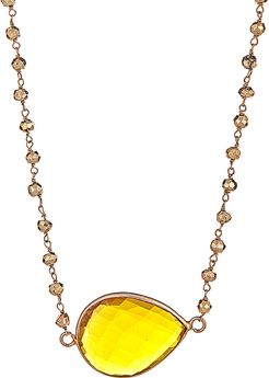 Forever Creations 18K Over Silver 32.00 ct. tw. Gemstone 36in Necklace