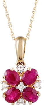 14K Diamond & Ruby Necklace