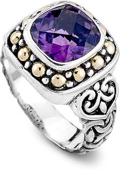 Samuel B. 18K & Silver 2.70 ct. tw. Amethyst Filigree Ring