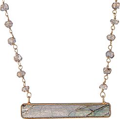 Forever Creations 18K Over Silver 30.00 ct. tw. Labodrite Choker Necklace