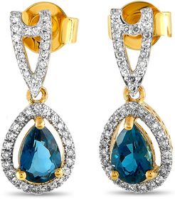 14K 2.52 ct. tw. Diamond & Sapphire Earrings