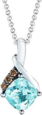 Le Vian? 14K 0.73 ct. tw. Diamond & Aquamarine Pendant Necklace