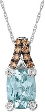 Le Vian? 14K 1.19 ct. tw. Diamond & Aquamarine Pendant Necklace