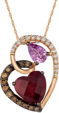 Le Vian? 14K Rose Gold 3.05 ct. tw. Diamond & Gemstone Pendant Necklace