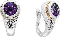 Effy Fine Jewelry Silver & 18K 3.33 ct. tw. Amethyst Earrings