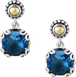 Effy Fine Jewelry 18K & Silver 4.00 ct. tw. Blue Topaz Drop Earrings