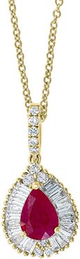 Effy Fine Jewelry 14K 1.04 ct. tw. Diamond & Ruby Pendant