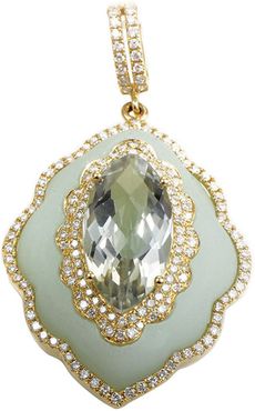 18K 0.76 ct. tw. Diamond & Gemstone Pendant