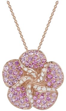 14K Rose Gold 1.44 ct. tw. Diamond & Pink Sapphire Necklace