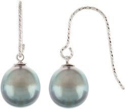Splendid Pearls Rhodium Over Silver 8-9mm Pearl Earrings