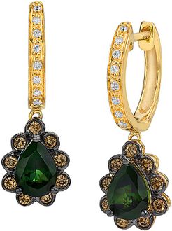 Le Vian? 14K 1.54 ct. tw. Diamond & Green Tourmaline Earrings