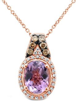 Le Vian? 14K Rose Gold 2.40 ct. tw. Diamond & Amethyst Necklace