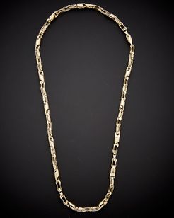 14K Italian Gold Bullet Link Necklace