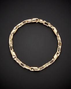 14K Italian Gold Bullet Link Bracelet