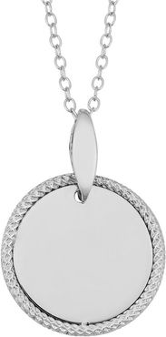 Italian Silver Polished Pendant Necklace