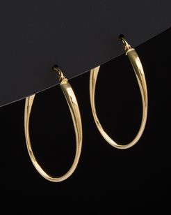 18K Italian Gold Twisted Polished Hoops