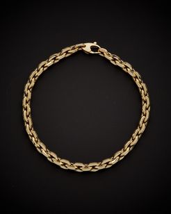 14K Italian Gold Polished Square Link Bracelet