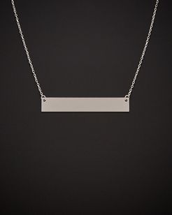 14K Italian Gold Polished Engravable Bar Necklace