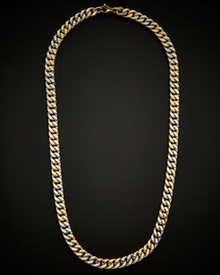 14K Italian Gold Two-Tone Semi-Solid Curb Link Necklace