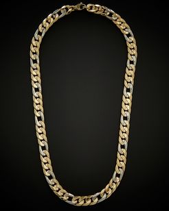 14K Italian Gold Two-Tone Fancy Curb Link Necklace