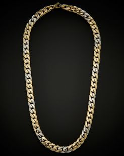 14K Italian Gold Two-Tone Semi-Solid Miami Cuban Curb Link Necklace
