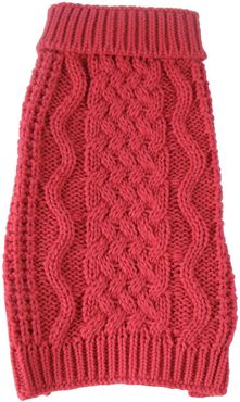 Pet Life Swivel-Swirl Heavy Cable Knit Fashion Dog Sweater