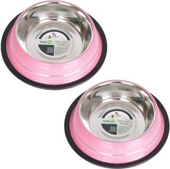 Iconic Pet Pack of 2 Color Splash Stripe Pet Bowls