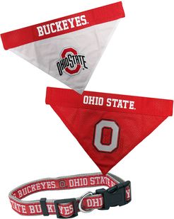Pets First Ohio State Buckeyes Collar & Reversible Bandana