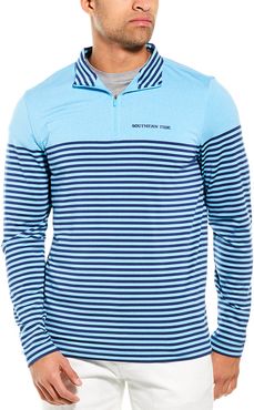 Southern Tide Front Street Stripe Performance 1/4-Zip Pullover
