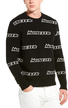 Moncler Wool & Cashmere-Blend Crewneck Sweater