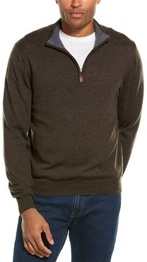 Scott Barber Merino Wool 1/4-Zip Mock Sweater