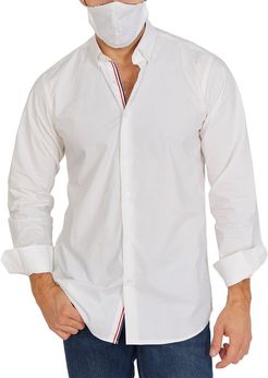 St. Lynn 2pc Button-Down Shirt & Mask Set