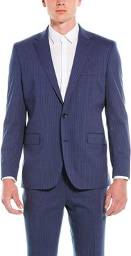 Kenneth Cole New York 2pc Wool-Blend Suit with Flat Pant