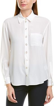 Burberry Press Stud Silk Blouse