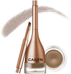 Cailyn Cosmetics Ebony Gelux Waterproof Brow Pomade with Built-in Liner Brush