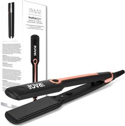 Hair Rage Feather Ultra Light 1.5in Ceramic Ionic Infrared Flat Iron Black Rose Gold