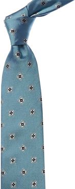 Brioni Blue Medallion Silk Tie