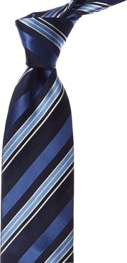 Canali Blue Stripe Silk Tie