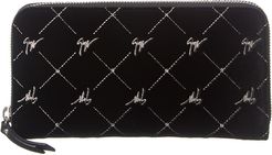 Giuseppe Zanotti Velvet Zip Around Wallet