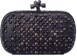 Bottega Veneta Embellished Leather Knot Clutch